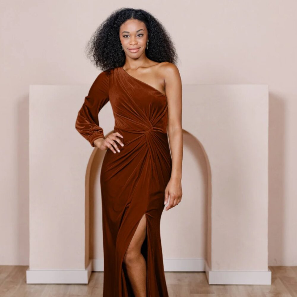 Aurora Revelry Bridesmaid Dress in Rust